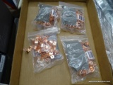 (R3) LOT OF AMERICAN VALVE 2-HOLE 3/4 IN COPPER PIPE STRAPS; 4 BAGS WITH 25 PIECES IN EACH, 100