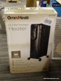 (R3) OMNI HEAT 1500-WATT, OIL-FILLED RADIANT FLAT PANEL ELECTRIC SPACE HEATER. MODEL NO. CYWE08-7.