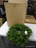 (R3) NATIONAL TREE COMPANY 24 IN PRE-LIT GREEN FIR ARTIFICIAL CHRISTMAS WREATH WITH MULTICOLOR,
