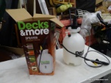 (R3) DECKS & MORE SPRAYER; 2 GALLON SPRAYER WITH PUMP LESS TECHNOLOGY. COMES IN OPENED BOX.