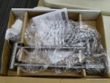(R3) DELTA BLACK STAINLESS 1-HANDLE WALL MOUNT POT FILLER KITCHEN FAUCET. COMES IN OPENED BOX. MODEL