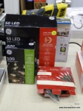 (R3) LOT OF CHRISTMAS LIGHTS; 3 PIECE LOT TO INCLUDE A PACK OF GE 100 MINIATURE LIGHTS WITH A CLEAR