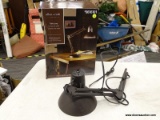 (R3) ALLEN +ROTH EMBLETON DESK LAMP WITH AN OIL RUBBED BRONZE FINISH. MEASURES 17.5 IN X 6.75 IN X