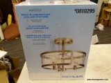 (R3) KICHLER MARITA SEMI-FLUSHMOUNT CEILING FIXTURE WITH A BRUSHED NICKEL FINISH AND CLEAR WAVE