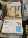 (R3) MOEN ANABELLE HIGH ARC 1-HANDLE KITCHEN FAUCET WITH SPRAYER. COMES IN OPENED BOX. MISSING THE