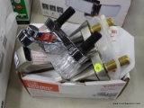 (R3) LOT OF BATHROOM FAUCETS; 3 PIECE LOT TO INCLUDE A MOEN TWO-HANDLE SATIN NICKEL FAUCET (MISSING
