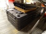 (R3) 5-TIER FREESTANDING HEAVY DUTY PLASTIC SHELVING UNIT. MEASURES 3 FT X 17.5 IN X ~72 IN. MISSING