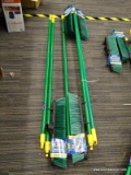 (R6) 5 PACK OF QUICKIE PUSH BROOMS; 18 IN QUICKIE BULLDOZER PUSH BROOMS, GREEN AND YELLOW IN COLOR.