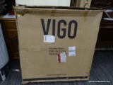 (R1) VIGO LOW PROFILE SHOWER TRAY, WHITE ACRYLIC, NEO-ANGLE CORNER SHOWER BASE. MEASURES 40 IN X 40