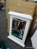 (R8) DIAMOND WALL MIRROR; FRESHFIT HANGING MIRROR, PALENCIA WHITE IN COLOR. PRODUCT NO. 496579. BOX
