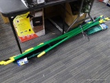 (R10) 5 PACK OF QUICKIE PUSH BROOMS; 18 IN QUICKIE BULLDOZER PUSH BROOMS, GREEN AND YELLOW IN COLOR.