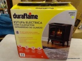 (R10) DURAFLAME ELECTRIC FIREPLACE; 5200-BTU BLACK METAL INFRARED QUARTZ ELECTRIC STOVE WITH