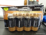 (R10) DURACELL 8 PACK OF D BATTERIES; COPPERTOP ALKALINE D BATTERIES (8 PACK), PACKAGE IS OPEN.