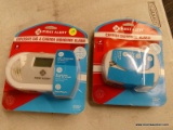 (R10) FIRST ALERT SMOKE DETECTOR AND SMOKE DETECTOR/CO DETECTOR COMBO UNIT; PAIR OF FIRST ALERT