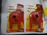(R10) PAIR OF CORKY TOILET FLAPPERS; TWO UNIVERSAL 2 IN TOILET FLAPPERS AND CHAIN. BOTH IN OPENED