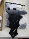(R11) NATIONAL HARDWARE HINGES; PAIR OF LARGE DECORATIVE HINGES, BLACK IN COLOR, AND AN EXTRA HEAVY