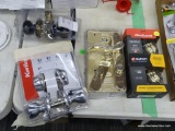 (R11) LOT OF DOORKNOBS; FOUR PIECE LOT TO INCLUDE A KWIKSET TYLO KEYED ENTRY KNOB & SINGLE CYLINDER