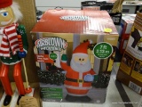 (R11) GEMMY SANTA INFLATABLE; LIGHTED SANTA CHRISTMAS INFLATABLE, MEASURES 7 FT TALL. (PRODUCT NO.