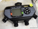 (R11) MELNOR WATERING TIMER VALVE; MELNOR HYDROLOGIC 4-ZONE TIMER WITH 4 HIGH FLOW VALVES TO WATER
