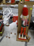 (R11) CHRISTMAS FIGURINES; ALLEN + ROTH SKIING NUTCRACKER FIGURINE, (PRODUCT NO. 821145) AND WHITE