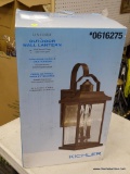 (R11) KICHLER OUTDOOR WALL LIGHT; KICHLER LINFORD OLDE BRONZE CANDELABRA BASE (E-12) OUTDOOR WALL