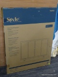 (R11) STYLE SELECTIONS FIREPLACE SCREEN; STYLE SELECTIONS 38.97-IN BLACK POWDER COATED STEEL FLAT