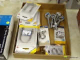 (R11) TRAY LOT OF HANGING HARDWARE; 20 PIECE LOT OF HANGING HARDWARE TO INCLUDE 10 U BOLTS, A