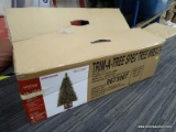 (R1) HOLIDAY LIVING 4-FT PRE-LIT SCOTT PINE SLIM ARTIFICIAL CHRISTMAS TREE WITH 150 CONSTANT WHITE