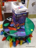 (R12) CHRISTMAS LIGHTS AND LIGHT SHOW; 3 PIECE LOT TO INCLUDE A GENERAL ELECRIC 8 COUNT PACKAGE OF