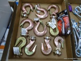 (R12) TRAY LOT OF CLEVIS HOOKS; 11 PIECE LOT TO INCLUDE FIVE 3/8 IN SLIP CLEVIS HOOKS (PRODUCT NO.