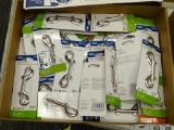 (R12) TRAY LOT OF BLUE HAWK SNAPS; 32 PIECE LOT OF DOUBLE BOLT SNAPS, FIXED BOLT SNAPS, AND SWIVEL