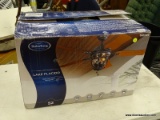 (R2) HARBOR BREEZE LAKE PLACIDO 52 IN, OUTDOOR CEILING FAN WITH A BLACK IRON FINISH, REVERSIBLE