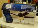 (R2) HARBOR BREEZE SAGECOVE 44 IN CEILING FAN WITH AN OIL-RUBBED BRONZE FINISH, REVERSIBLE BLADES