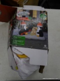 (R2) GEMMY AIRBLOWN INFLATABLE PENGUIN CHRISTMAS WISHES WITH LED LIGHTS. MEASURES 4 FT TALL. COMES