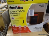(R2) DURAFLAME 1500-WATT INFRARED QUARTZ CABINET ELECTRIC SPACE HEATER WITH A ROSE CHERRY FINISH.