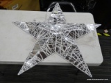 (R2) CHRISTMAS LIGHTED STAR DECORATION WITH LED STRIP LIGHTS. MEASURES 3 FT X 3 FT. COMES OUT OF