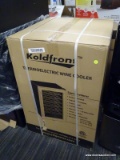 (R2) KOLDFRONT 28-BOTTLE STAINLESS STEEL WINE CHILLER. COMES IN DAMAGED BOX. MEASURES 28.5 IN X 17.5