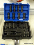 (R2) (R2) KOBALT 19PC 3/8-IN DRIVE 6-POINT, THIN WALL IMPACT SOCKET SET MM/SAE. MISSING SIZES 16 AND