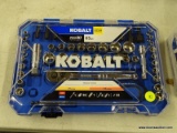 (R2) KOBALT 63 PC PRO 90 RATCHET MECHANIC'S TOOL SET. MISSING A PIECE AND FRONT LATCH IS BROKEN.