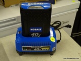 (R2) KOBALT 40V LITHIUM ION BATTERY AND CHARGER.