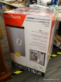 (R2) FRIGIDAIRE 4.4-CU FT FREESTANDING MINI FRIDGE SILVER MIST FINISH. MEASURES 19.3 IN X 21.9 IN X