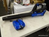 (R2) KOBALT 40V 350 CFM BLOWER. MODEL NO. KHB 350-06. COMES WITH CHARGER BUT DOES NOT HAVE BATTERY.