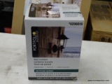 (R3) PORTFOLIO OUTDOOR WALL LANTERN WITH A MATTE BLACK FINISH AND RUST & FADE RESISTANT. COMES IN