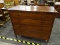 MAHOGANY 4-DRAWER LOCKING LADIES CHEST; 4-DRAWER CHEST OF DRAWERS WITH ORIGINAL KEY LOCKS AND WOODEN