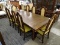 MEDITERRANEAN STYLE DINING TABLE AND CHAIRS; 9 PIECE DINING ROOM SET TO INCLUDE A DINING TABLE WITH