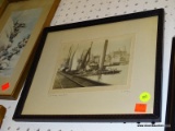 SIGNED PHOTOGRAPH OF THE QUEBEC HARBOR. MEASURES 12 IN X 10 IN.