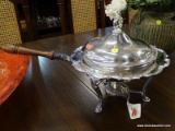 SILVERPLATE 3 FOOTED CHAFING DISH.