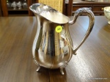 SILVERPLATE, FOOTED WATER PITCHER.