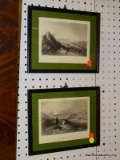 PAIR OF W.H. BARTLETT FRAMED PRINTS; 2 PIECE LOT OF BIBLICAL PRINTS BY W.H. BARTLETT TO INCLUDE