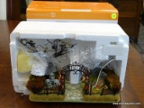 (WINDOW) DEPARTMENT 56 HAUNTED FRONT YARD; HALLOWEEN DIORAMA DEPICTING GRAVEYARD FRONT YARD, BATTERY